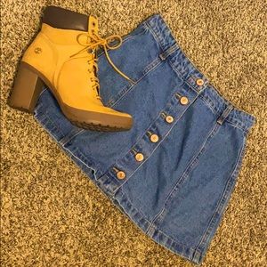 Denim mini skirt